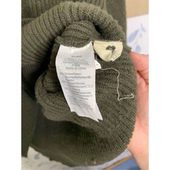 Madewell Olive Green Scoop Neck Sweater Size XL - Picture 4 of 8
